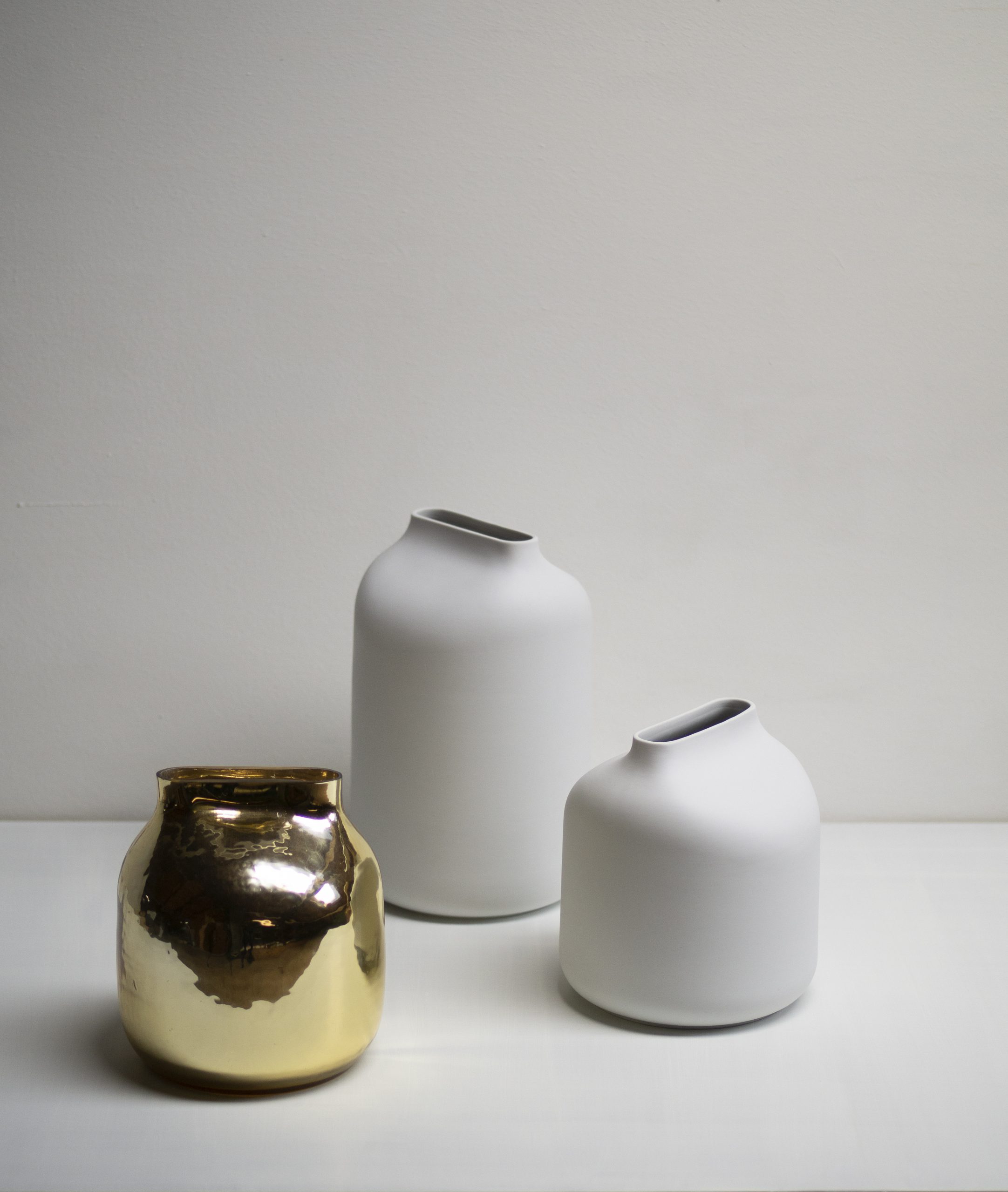 Ceramic and Mercury Glass Fila Vases by Debiasi Sandri for Ligne Roset