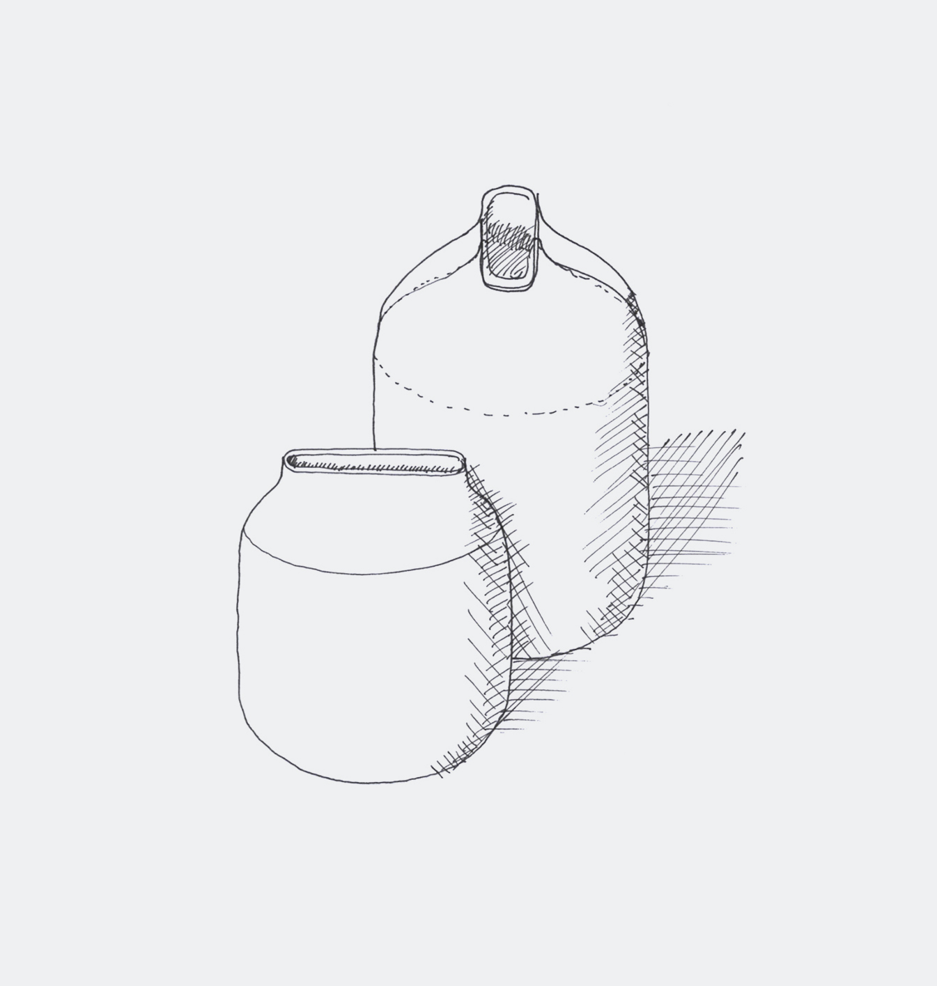 Sketch of Fila Vases by Debiasi Sandri for Ligne Roset