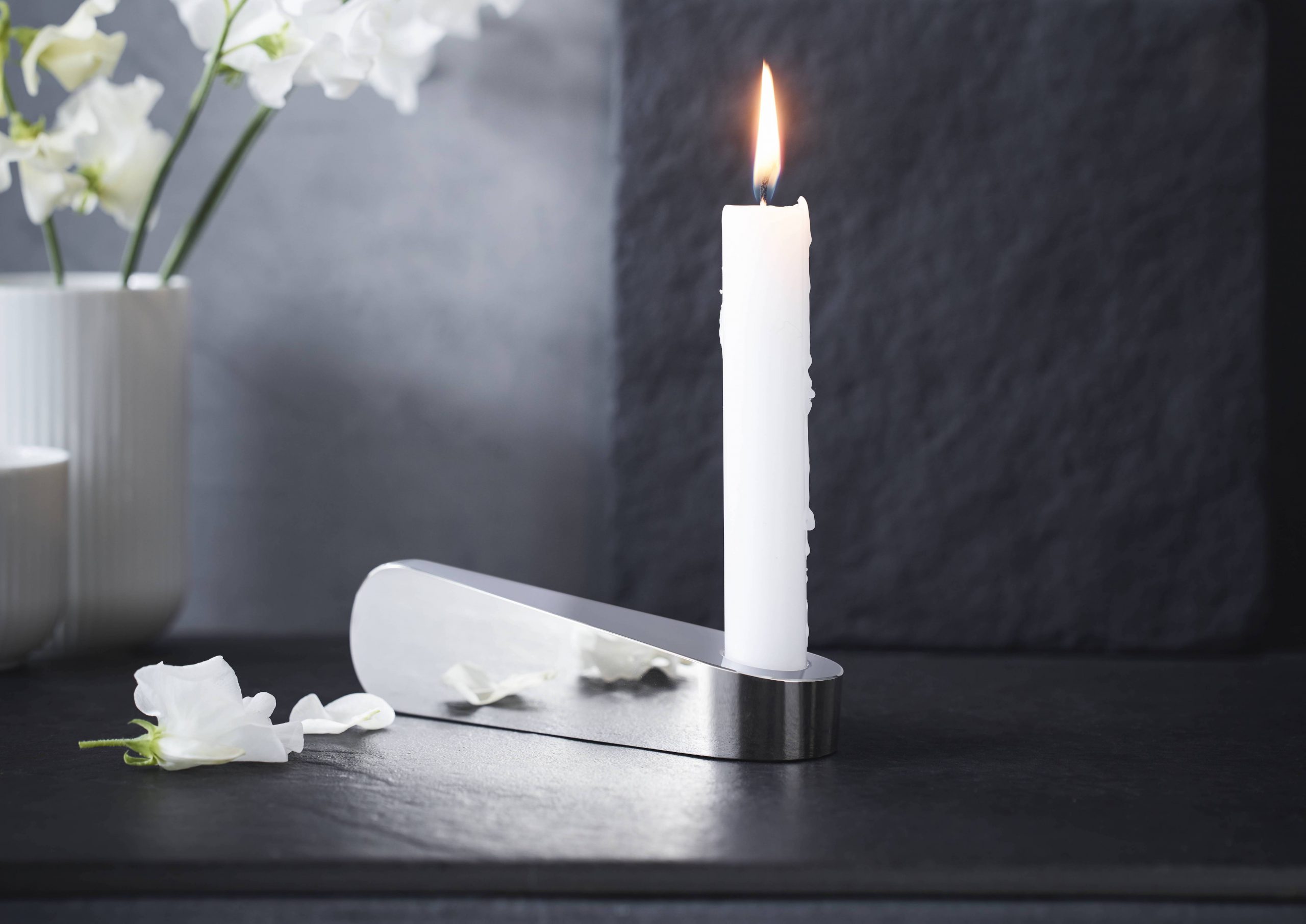 Silver Swan Lights candle holder by Debiasi Sandri for Rosenthal