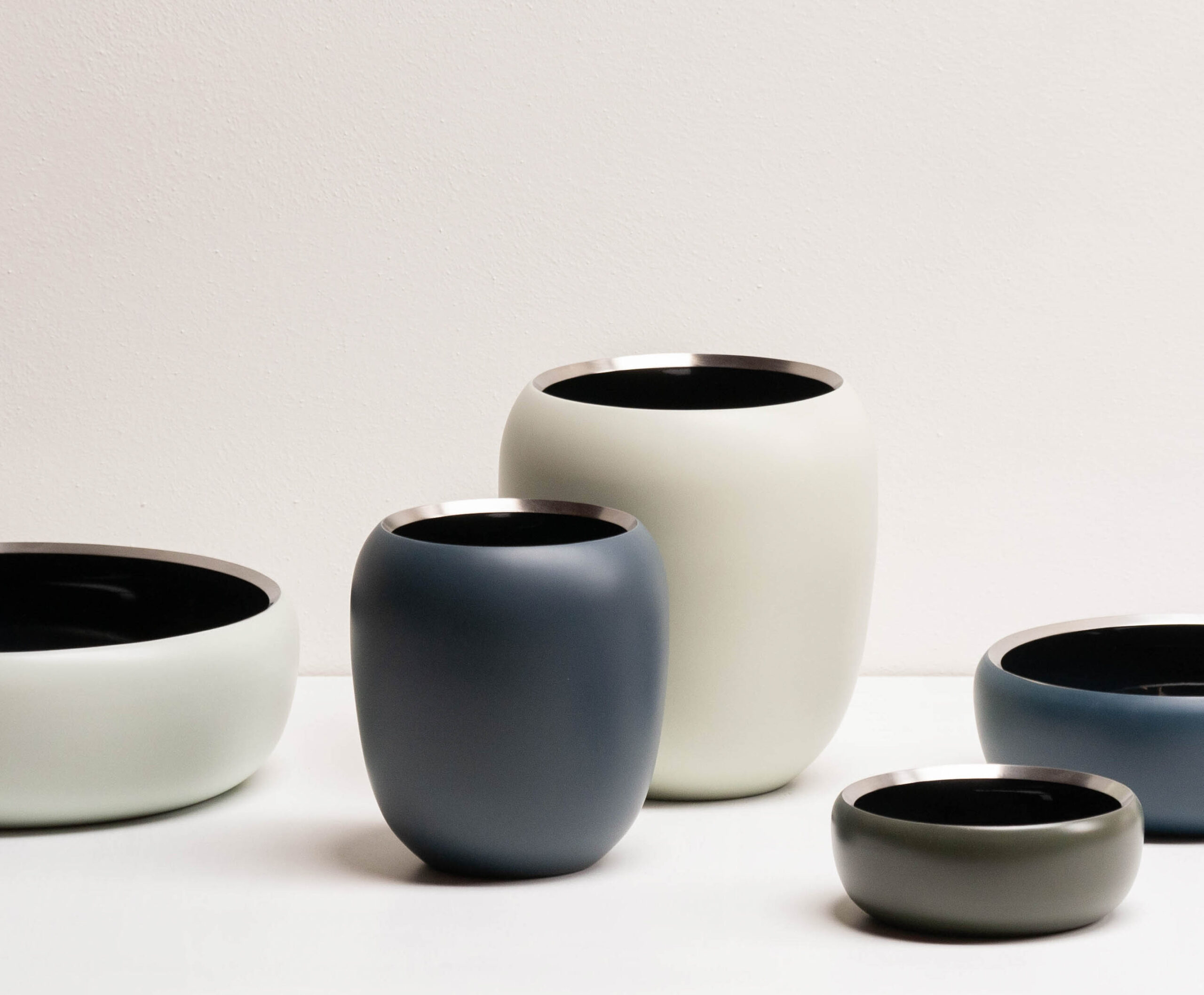 Blue and Mint Ora Vases designed by Debiasi Sandri for Stelton